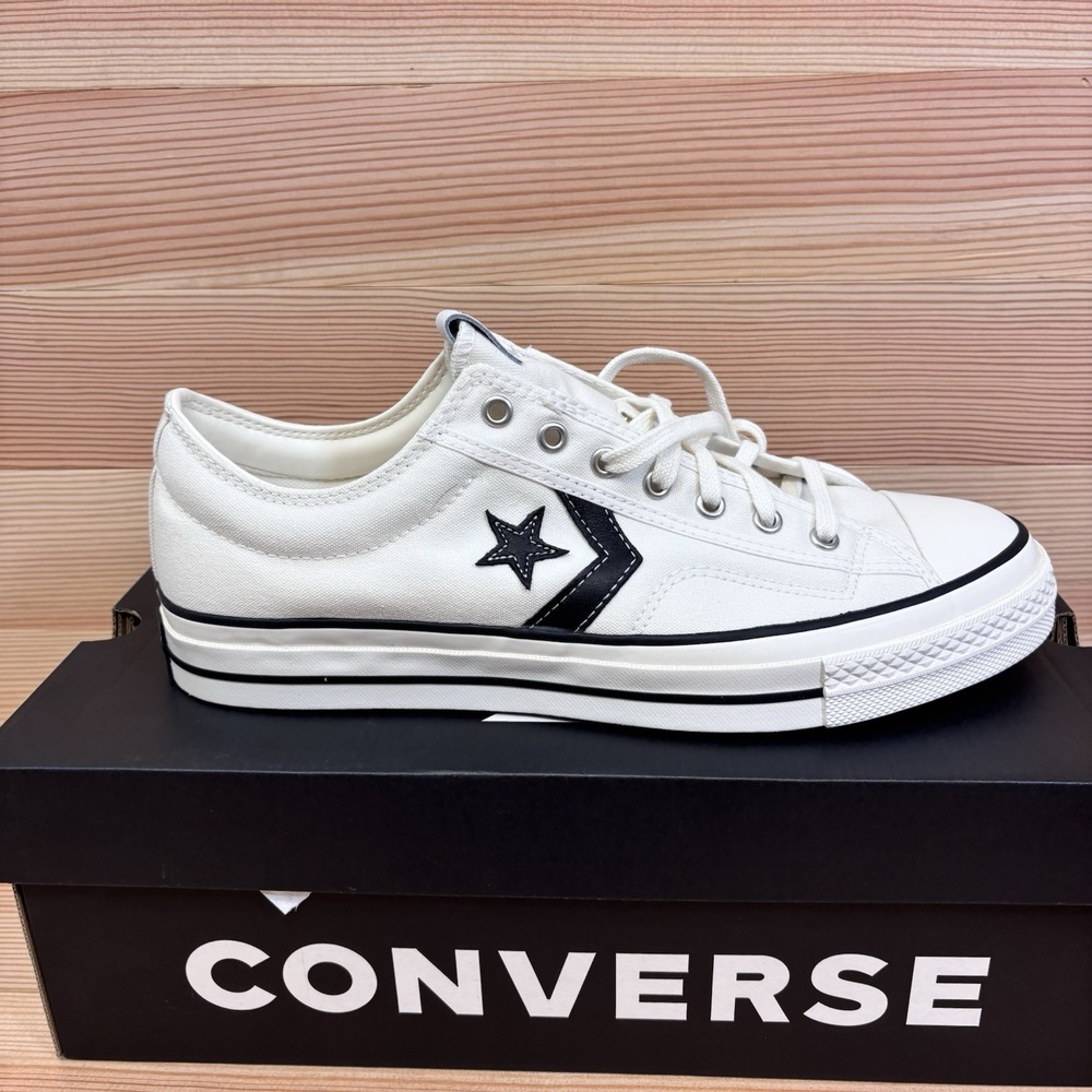 Converse Star Player 76 Low Canvas Shoes  Vtg White A01608C Men Sz 11.5
